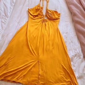 Anthropologie Mustard Dress